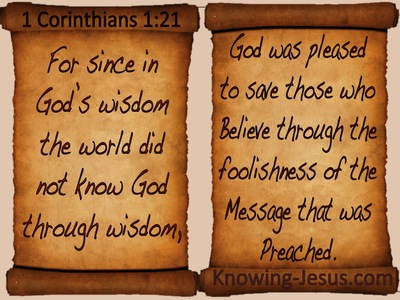 1 Corinthians 1:21 The Message Of The Cross (brown)